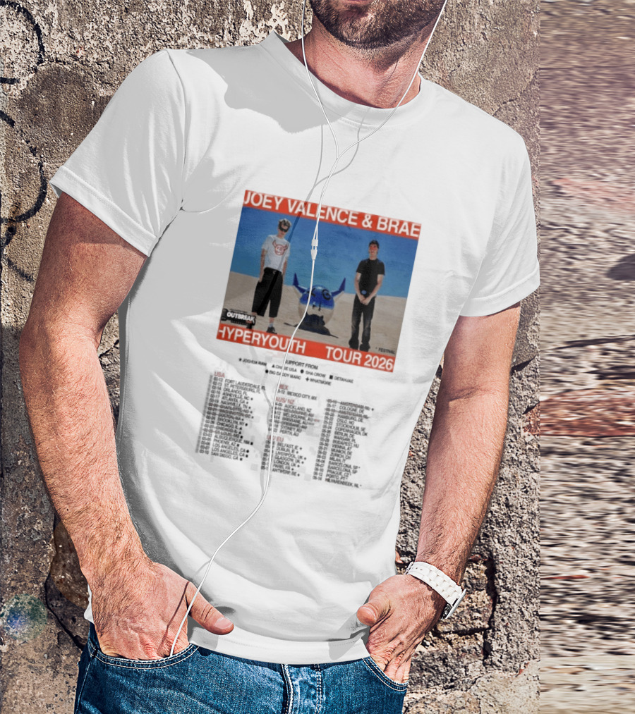 Joey Valence & Brae Hyperyouth Tour 2026 Festival Outbreak T-Shirt