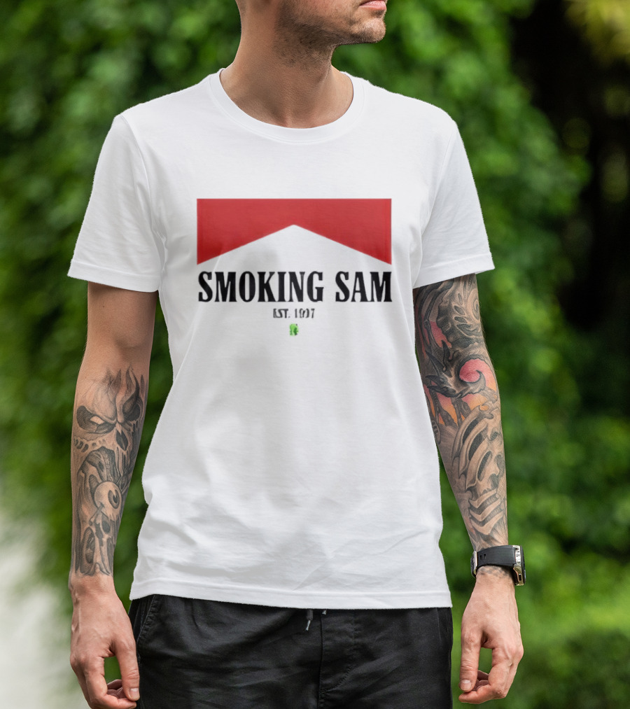 Smoking Sam Est 1997 Marlboro Man Seattle Football T-Shirt