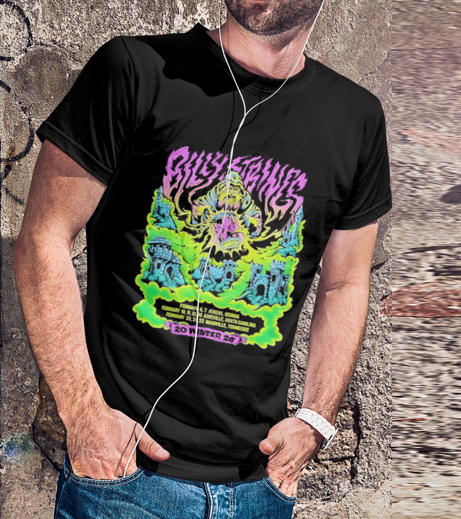 Billy Strings Winter Tour 2026 Psychedelic Castle T-Shirt