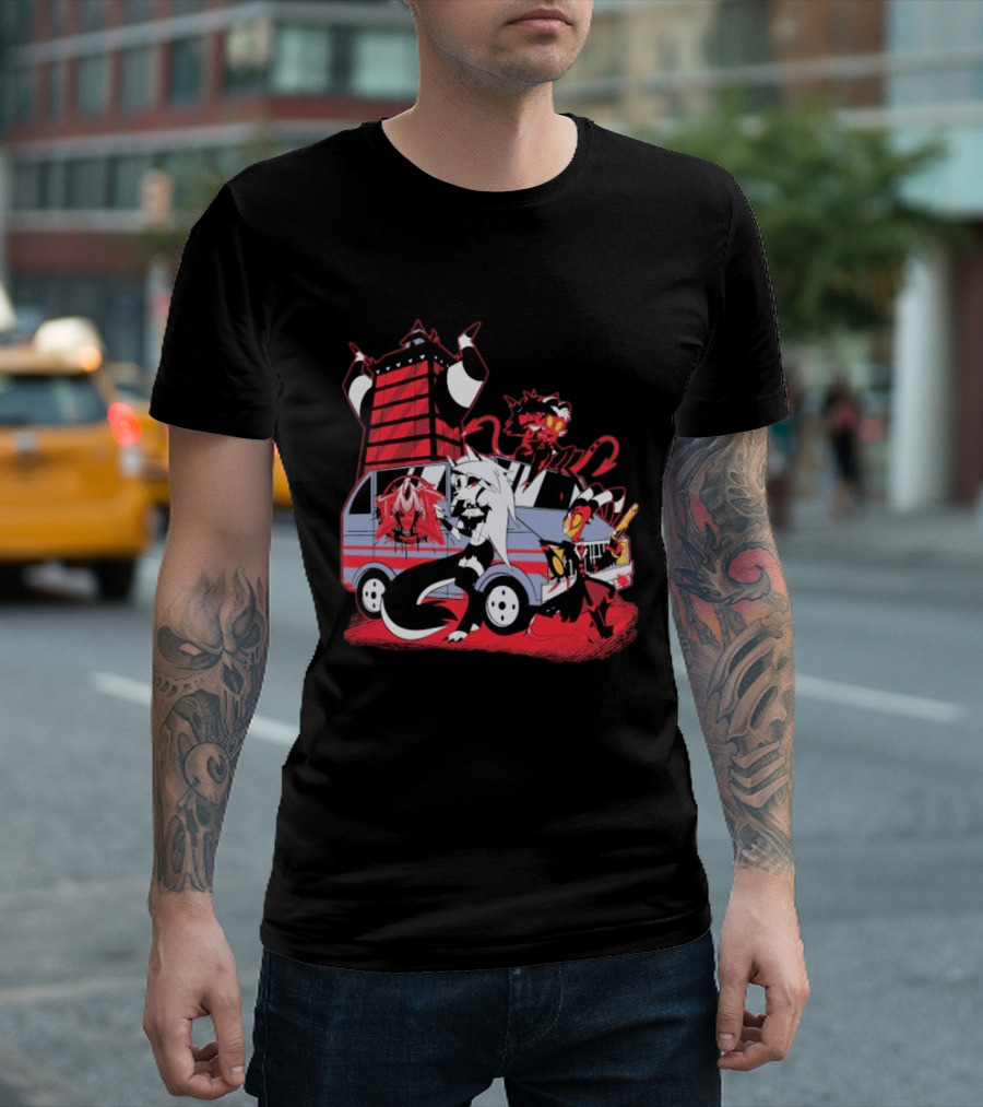 Hazbin Hotel Characters And IMP Van T-Shirt