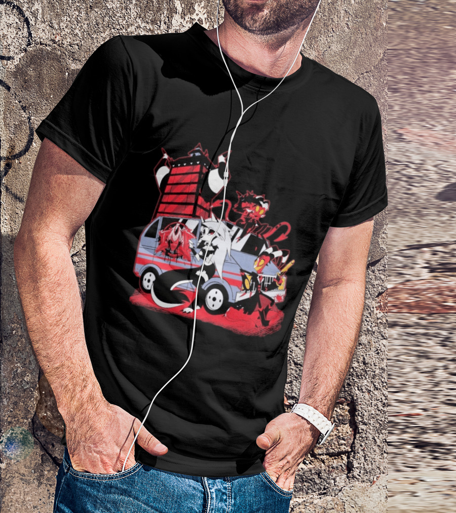 Hazbin Hotel Characters And IMP Van T-Shirt