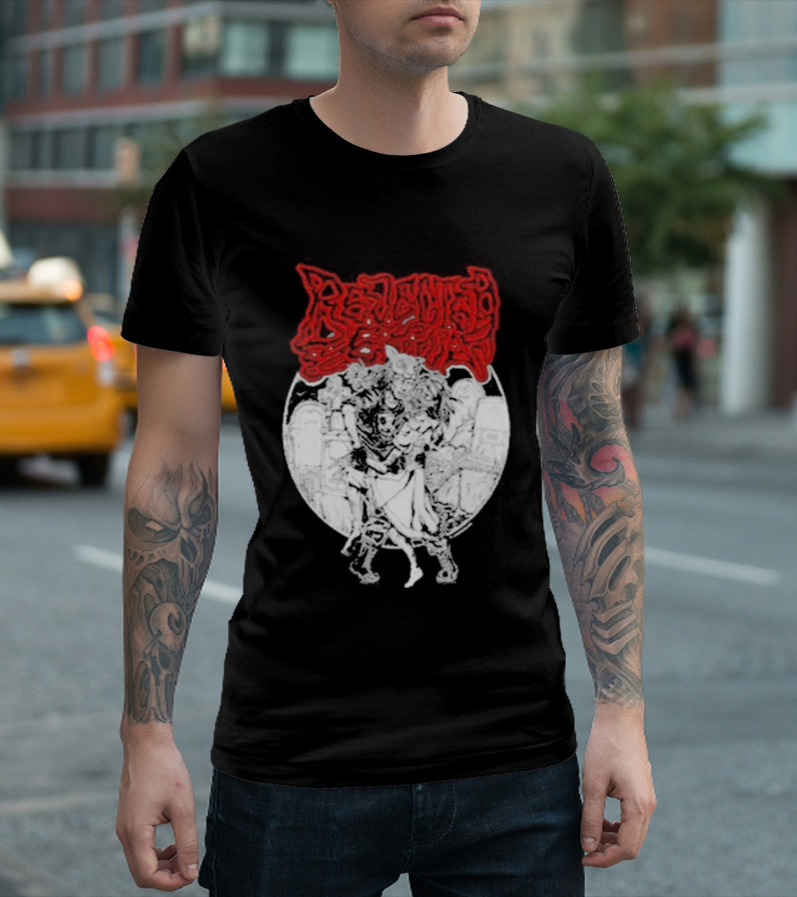 Lamb Mask Heart Motif Until Death Valentine's Symbolism T-Shirt