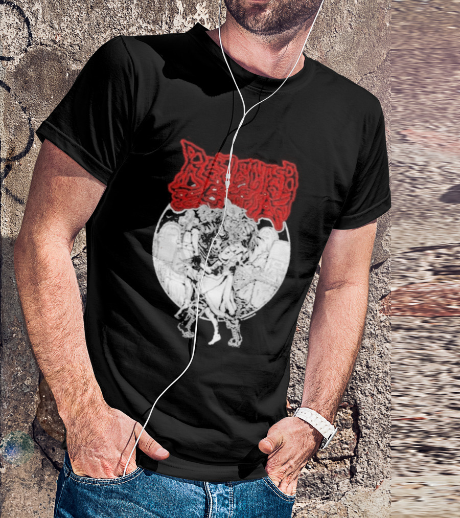 Lamb Mask Heart Motif Until Death Valentine's Symbolism T-Shirt