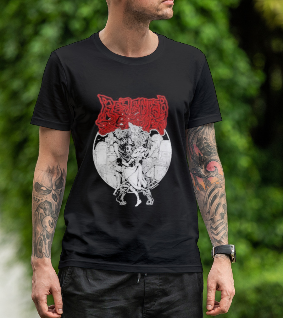 Lamb Mask Heart Motif Until Death Valentine's Symbolism T-Shirt