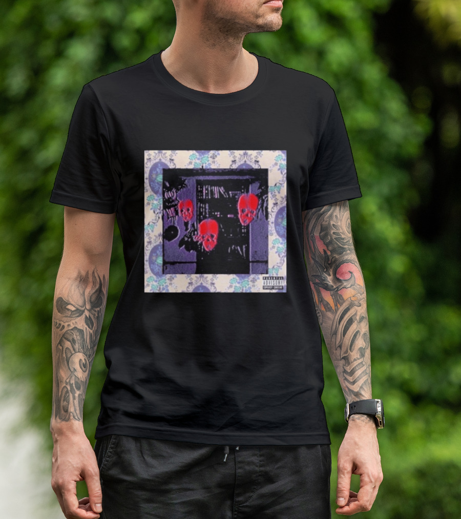 Suicideboys Kill Yourself Part IX The Soulseek Saga Album Cover With Parental Advisory Flowers And Skulls T-Shirt