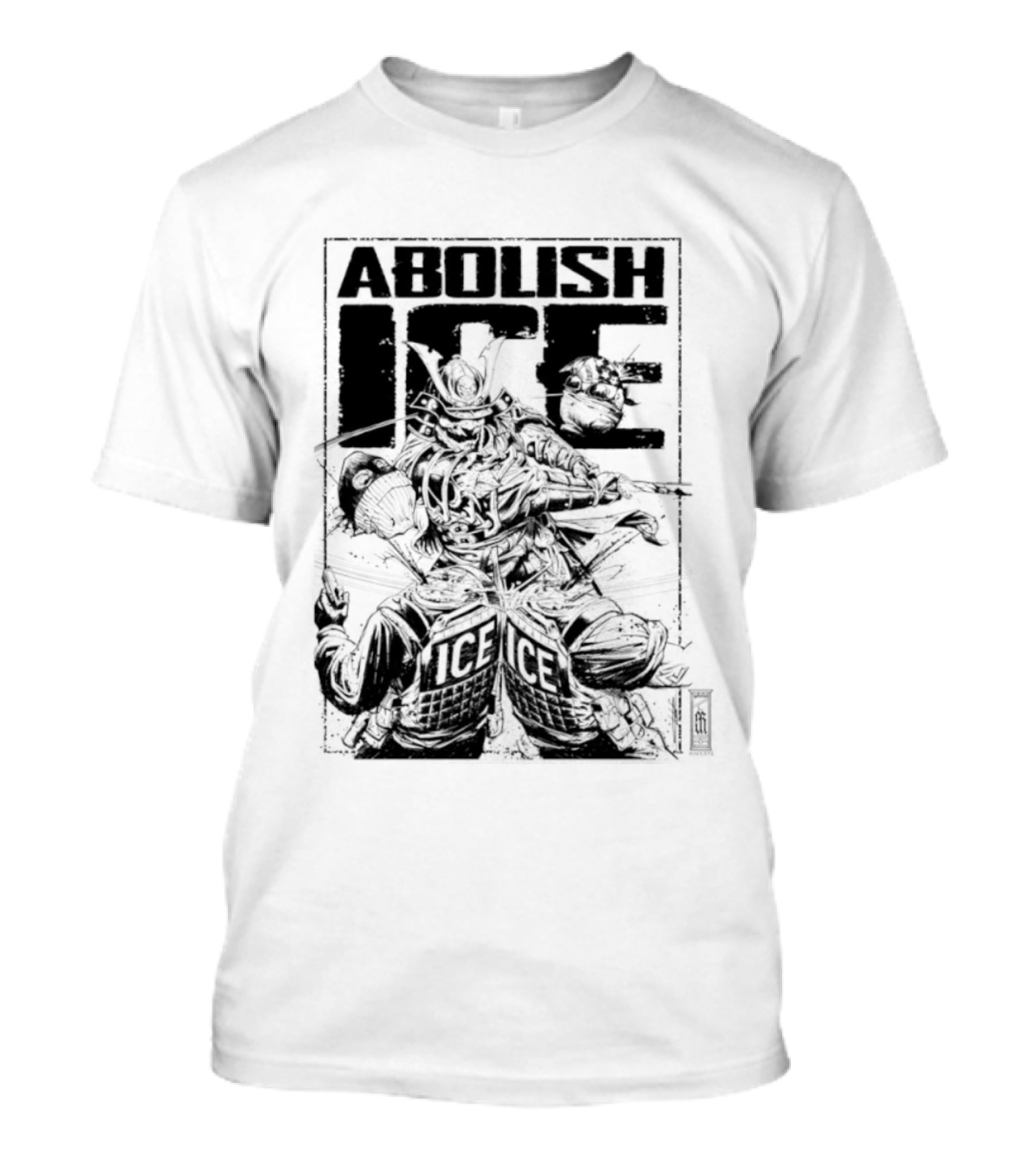 Abolish Ice Samurai Warrior Protest T-Shirt