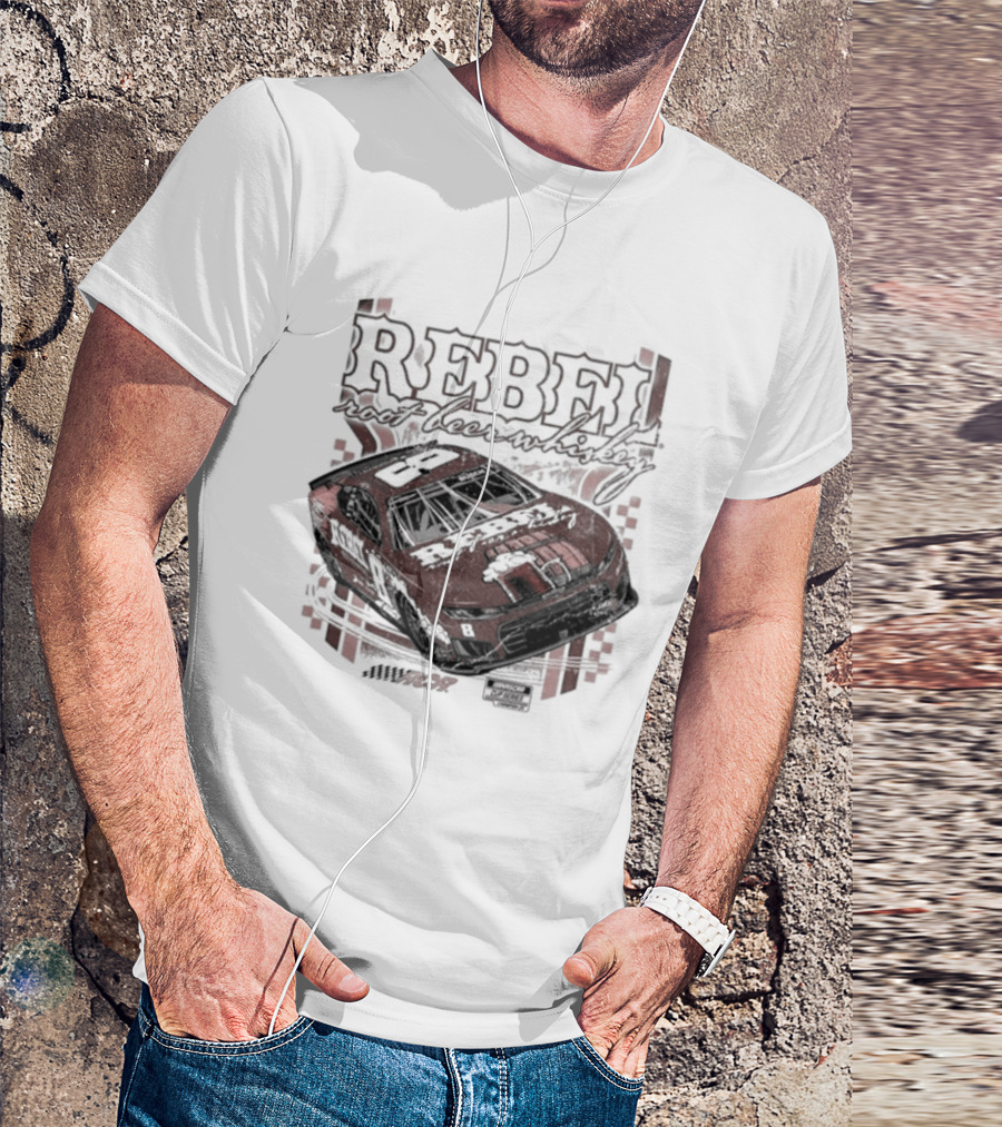 Kyle Busch Rebel Root Whiskey Richard Childress Racing Car T-Shirt