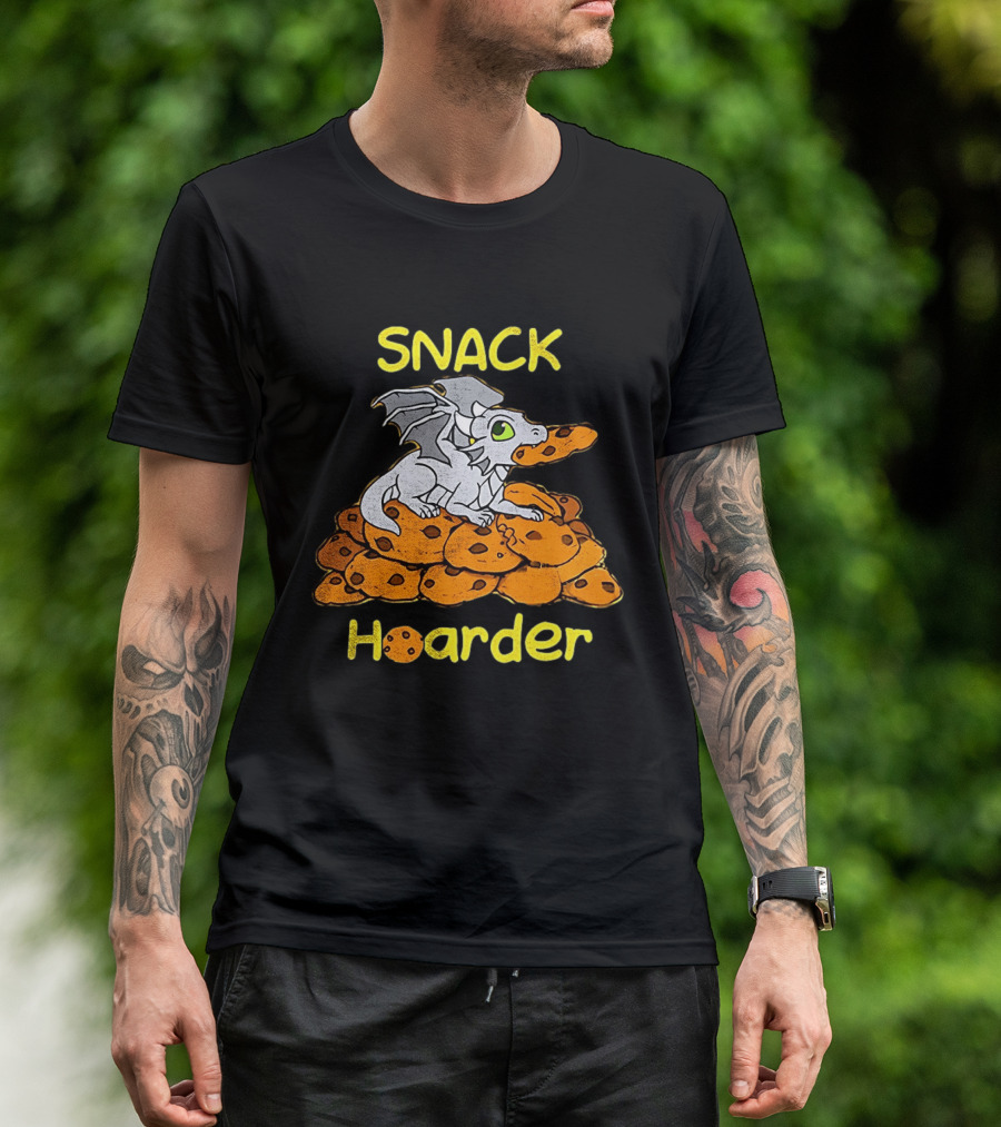 Snack Hoarder Dragon With Cookies T-Shirt