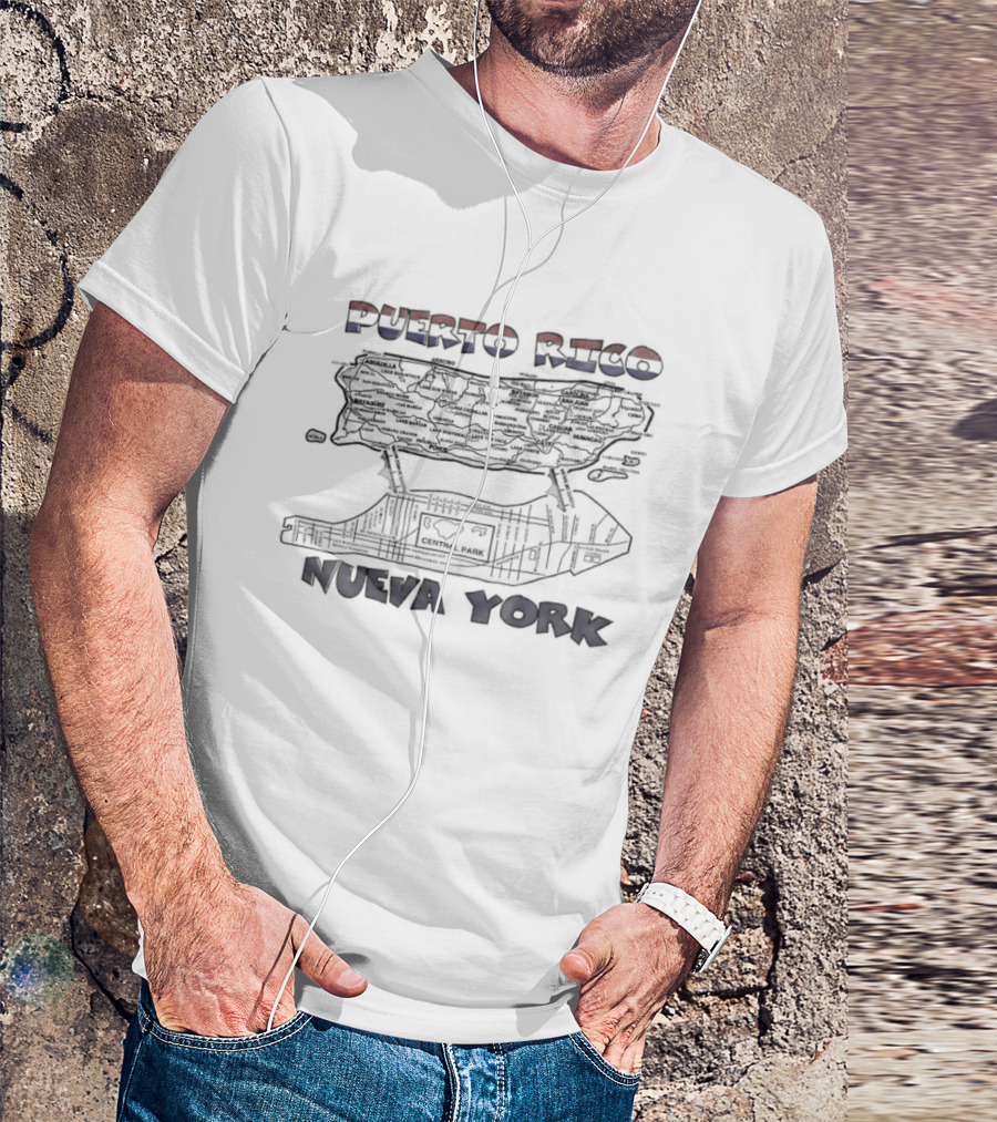 Puerto Rico Nueva York Map T-Shirt
