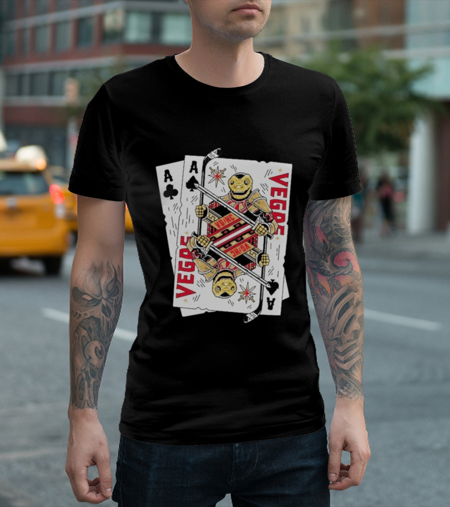 Vegas Golden Knights Chance Ace Playing Cards T-Shirt