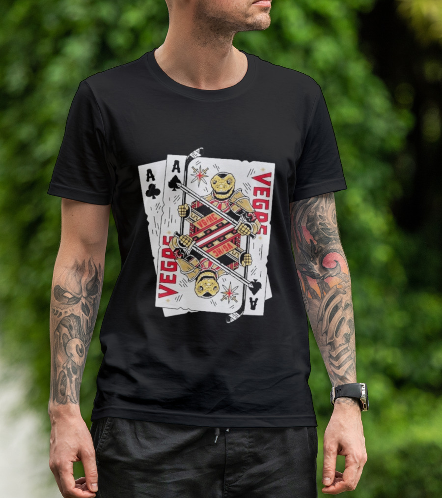 Vegas Golden Knights Chance Ace Playing Cards T-Shirt