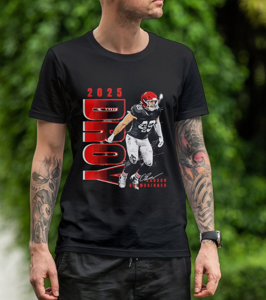 2025 DROY Carson Schwesinger Cleveland Browns T-Shirt