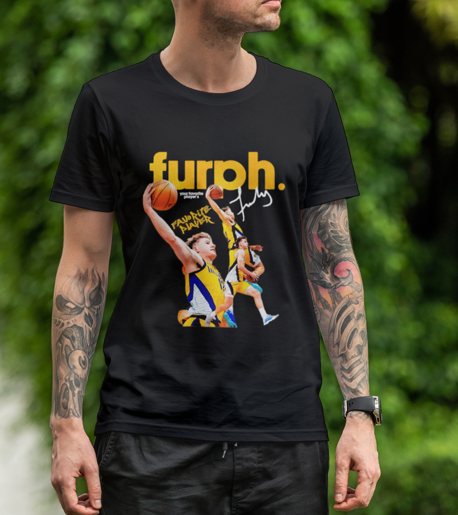 Furphy Indiana Pacers Basketball Player Jump Shot Action T-Shirt