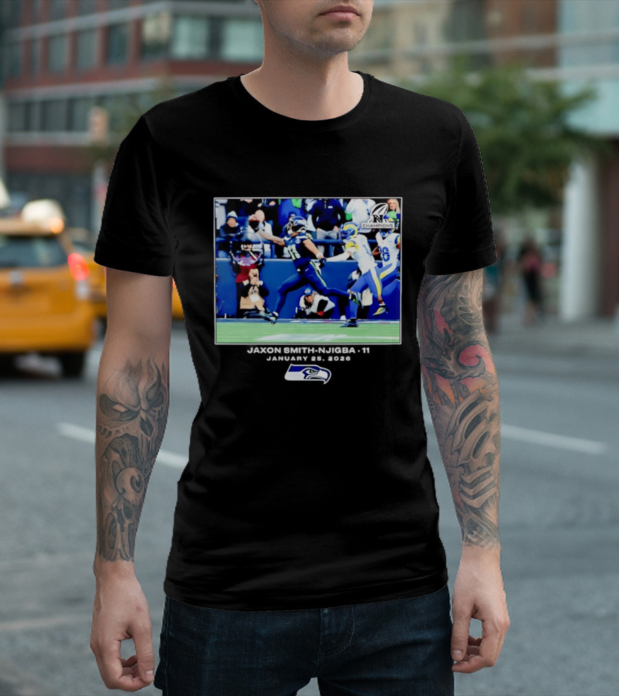 Seattle Seahawks Jaxon Smith Njigba 11 January 25 2026 Game Day Highlight Champions T-Shirt