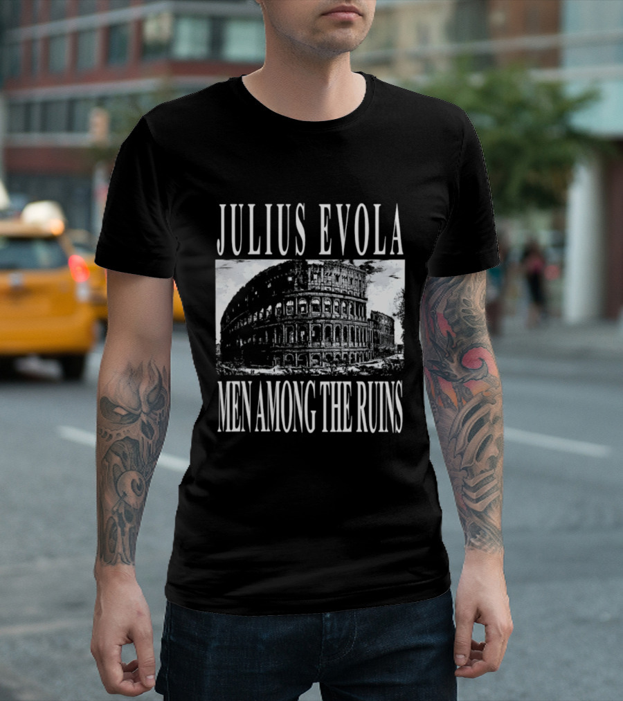 Julius Evola Men Among The Ruins Colosseum Motif T-Shirt