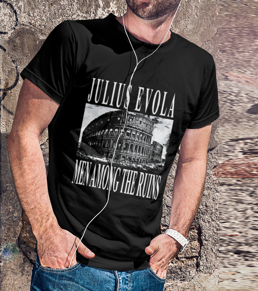 Julius Evola Men Among The Ruins Colosseum Motif T-Shirt