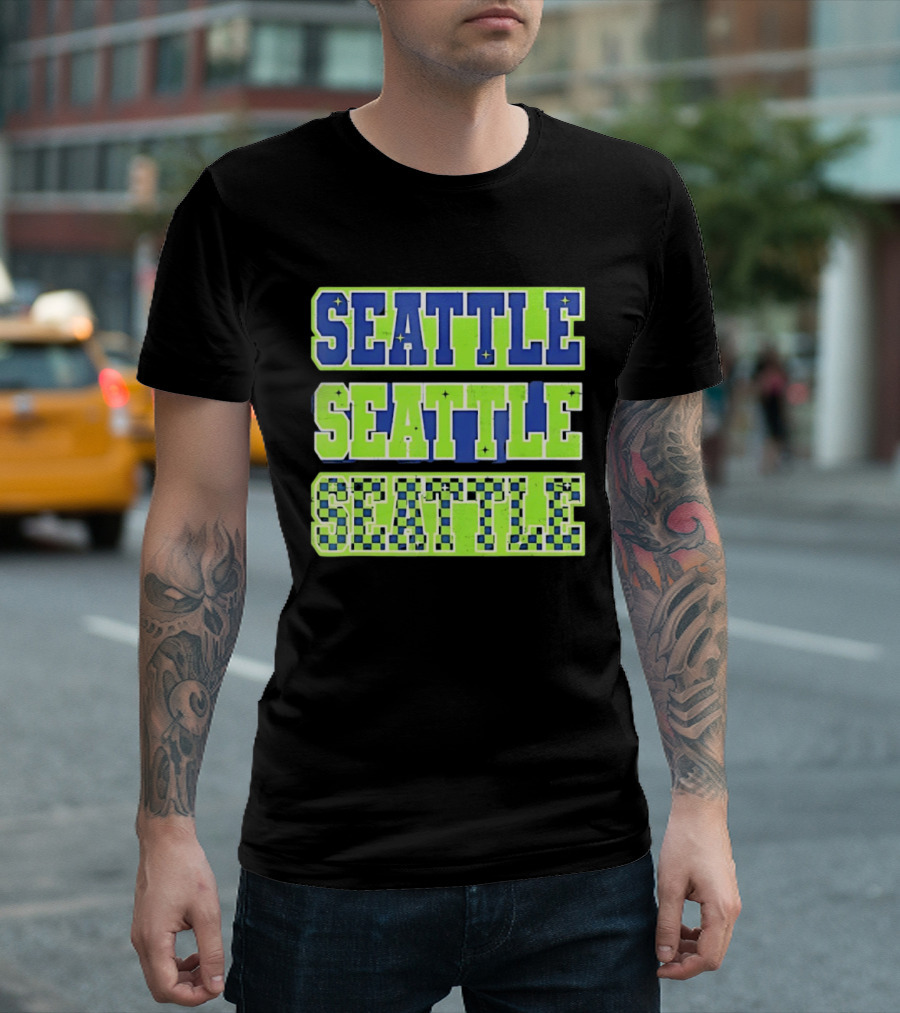 Seattle Seahawks Neon Green Seattle Seattle T-Shirt