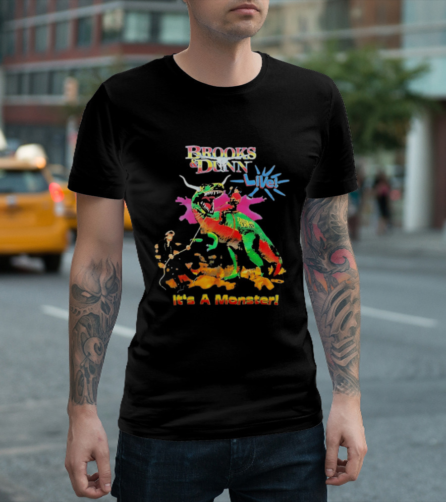 Brooks And Dunn Live It's A Monster Dinosaur Showdown T-Shirt