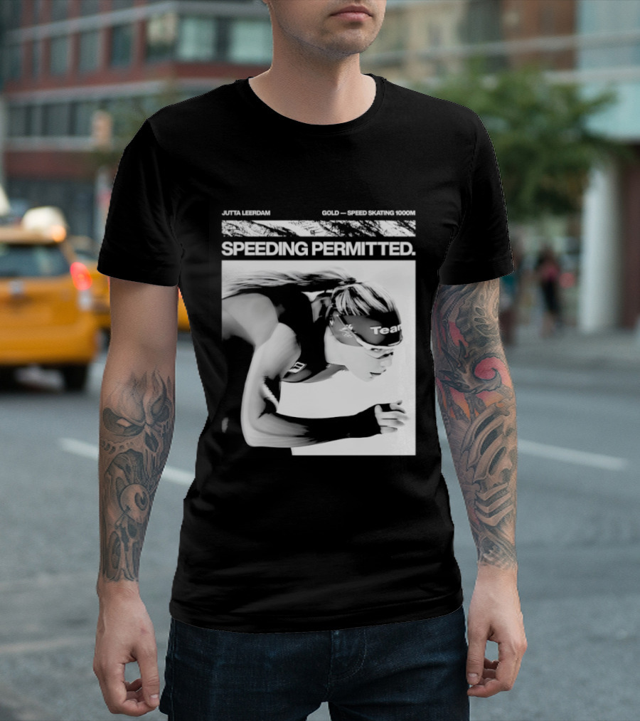 Jutta Leerdam Nike Speeding Permitted Gold Medal 1000m Olympic Speed Skating T-Shirt