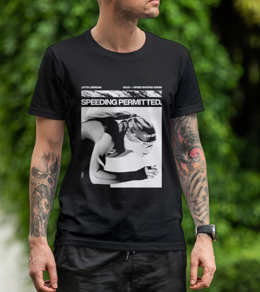 Jutta Leerdam Nike Speeding Permitted Gold Medal 1000m Olympic Speed Skating T-Shirt