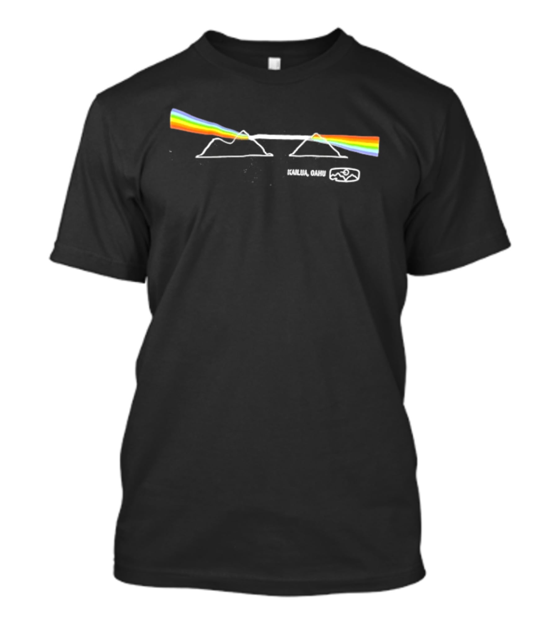 Kailua Oahu Dark Side Of The Moke's Rainbow Paddleboards Horizon Wave Scene T-Shirt
