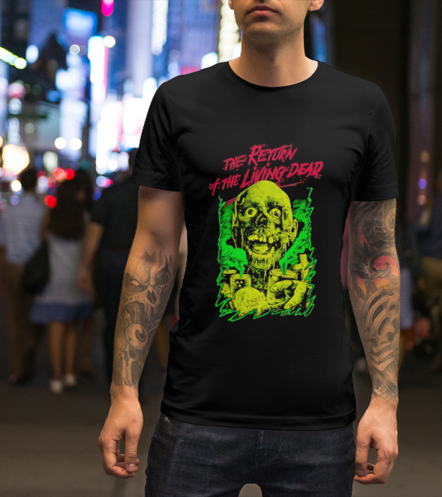 Zombie It's Party Time Return Of The Living Dead Iconic Horror T-Shirt