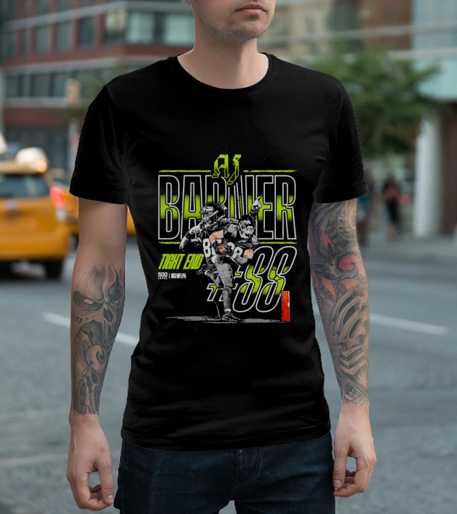 AJ Barner Seattle Seahawks 88 Name Number Tight End T-Shirt