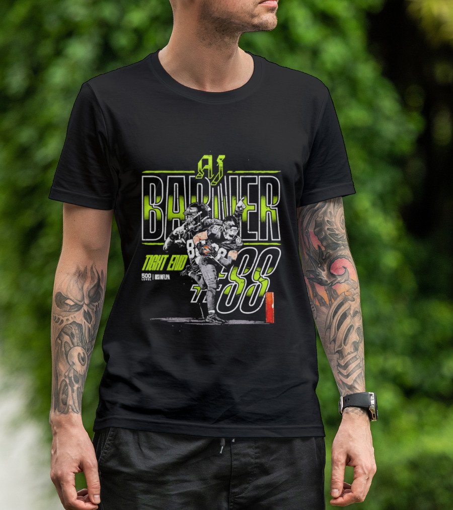 AJ Barner Seattle Seahawks 88 Name Number Tight End T-Shirt