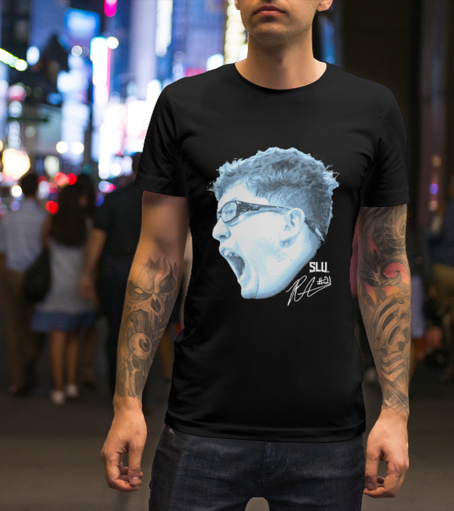 Robbie Avila Saint Louis Billikens SLU Big Head T-Shirt