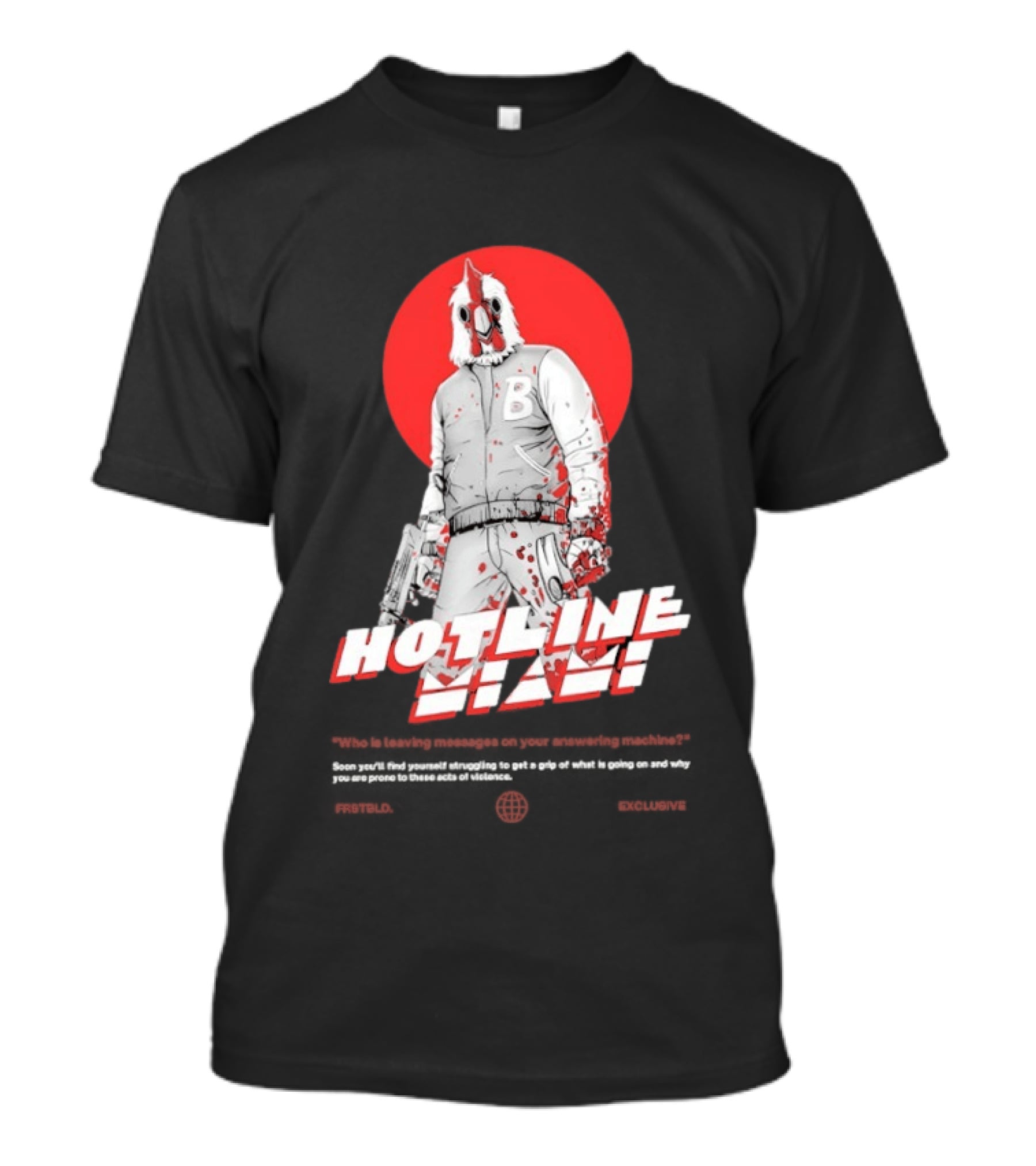 Hotline Miami Jacket Character With Dual Pistols Red T-Shirt