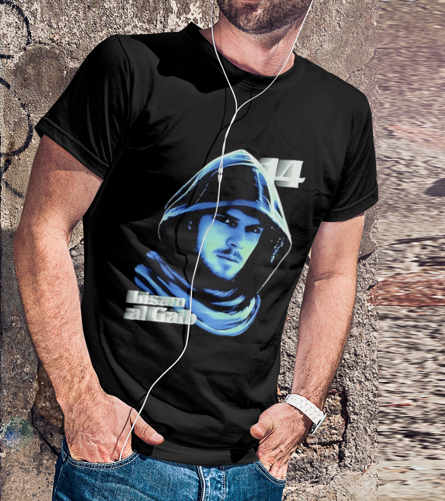 Lisam Al Gaib 14 Hooded Figure Mysterious Blue Aura T-Shirt