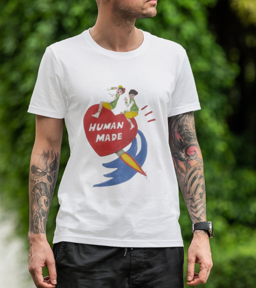Human Made Heart Rocket Design Keiko Sootome T-Shirt