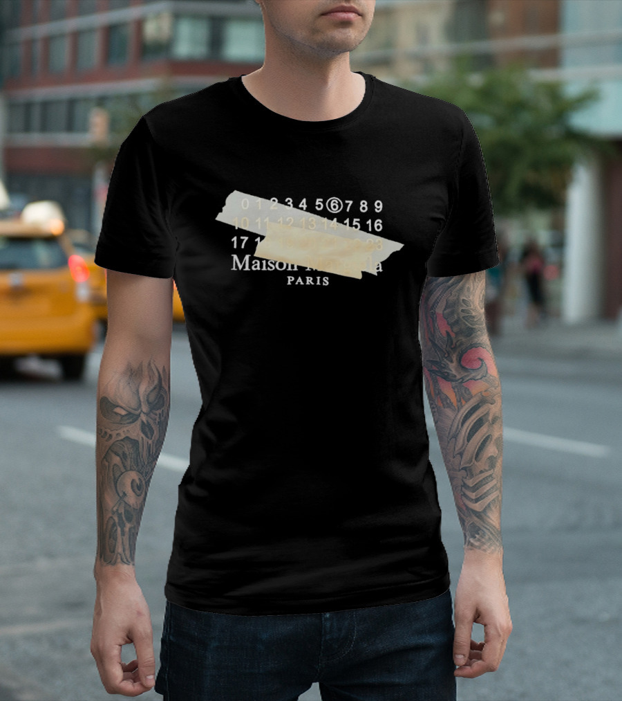 Maison Margiela Paris Numbered Sequence Tape T-Shirt