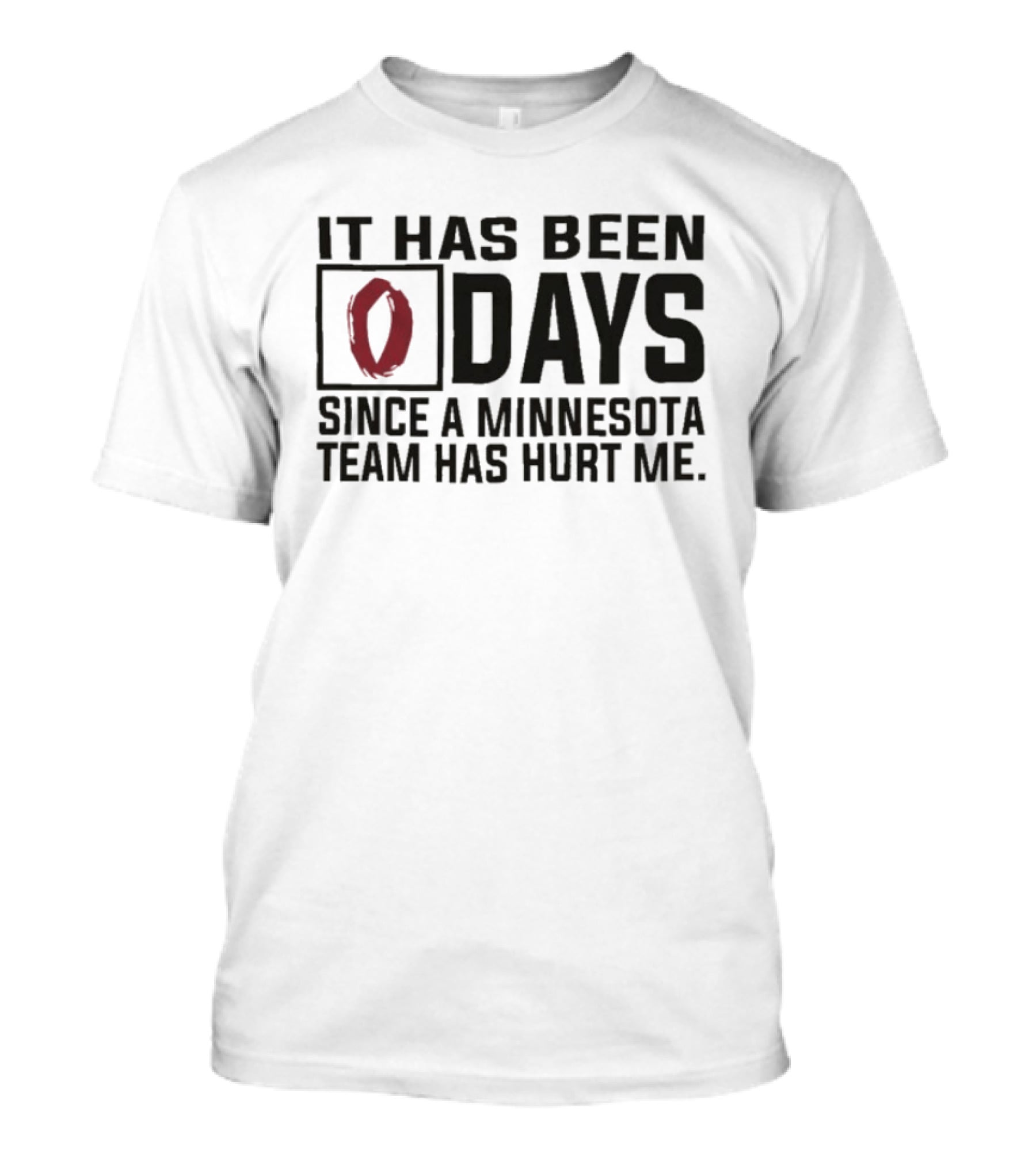 It Has Been 0 Days Since A Minnesota Team Has Hurt Me T-Shirt