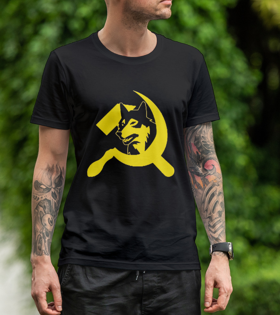 Minnesota Timberwolves Hammer Sickle Symbol Wolf Head T-Shirt