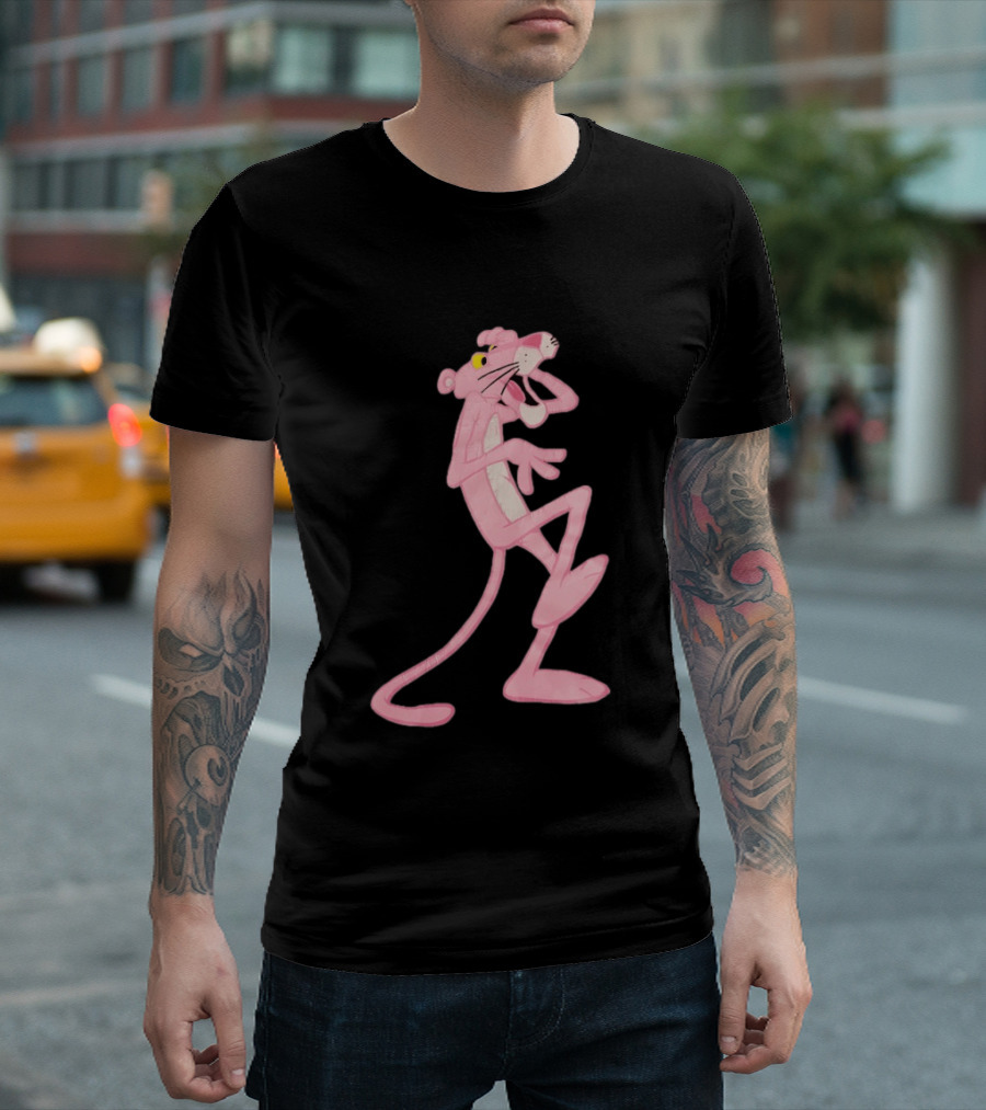 Pink Panther Cartoon Character Classic Pose T-Shirt