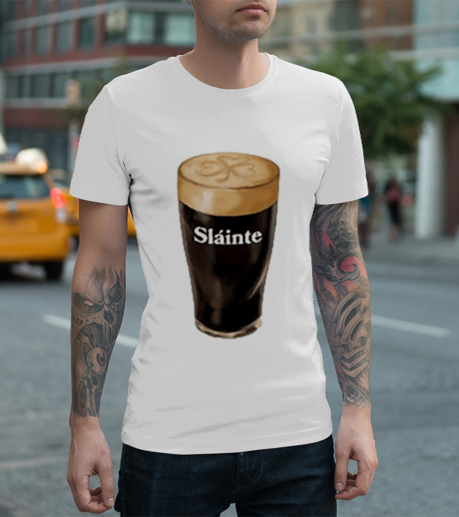 Sláinte Irish Shamrock Brew Pint T-Shirt