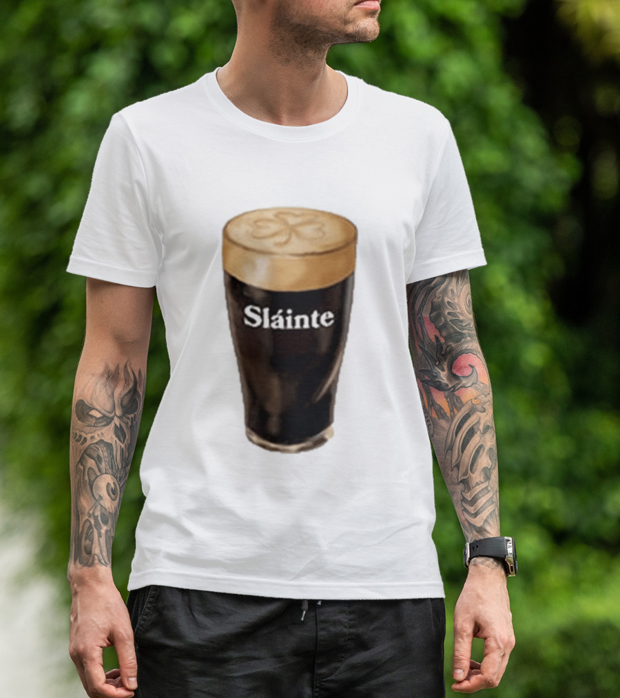 Sláinte Irish Shamrock Brew Pint T-Shirt
