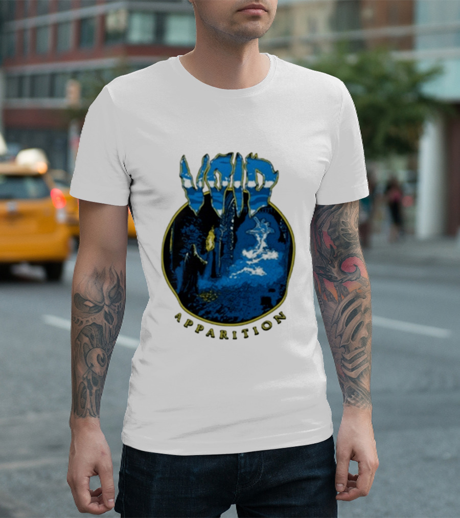 Void Apparition Blue Ghostly Scene T-Shirt