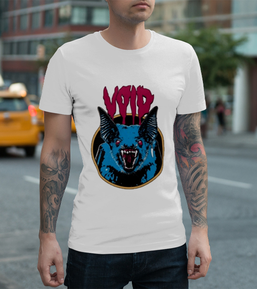 VOiD Screaming Blue Bat With Red Eyes T-Shirt