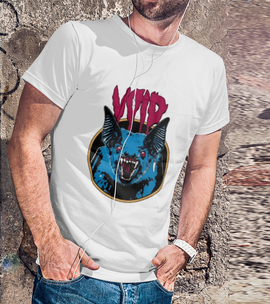 VOiD Screaming Blue Bat With Red Eyes T-Shirt