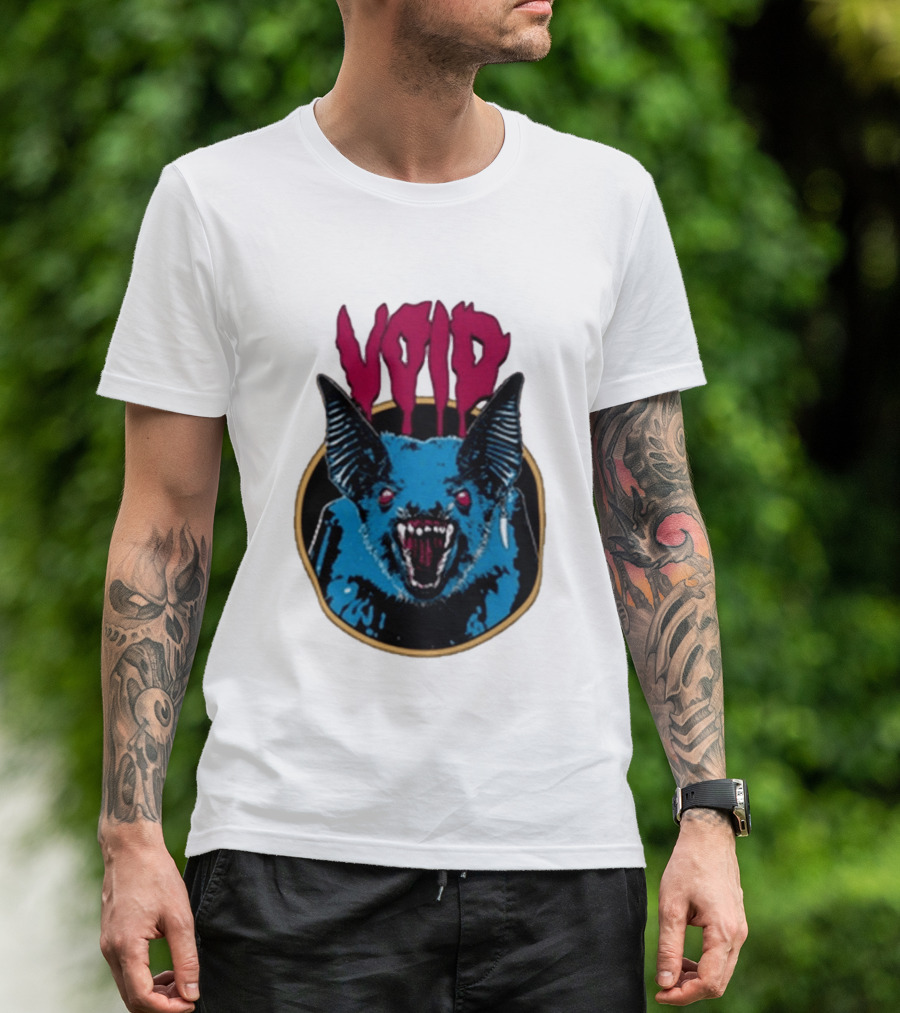 VOiD Screaming Blue Bat With Red Eyes T-Shirt