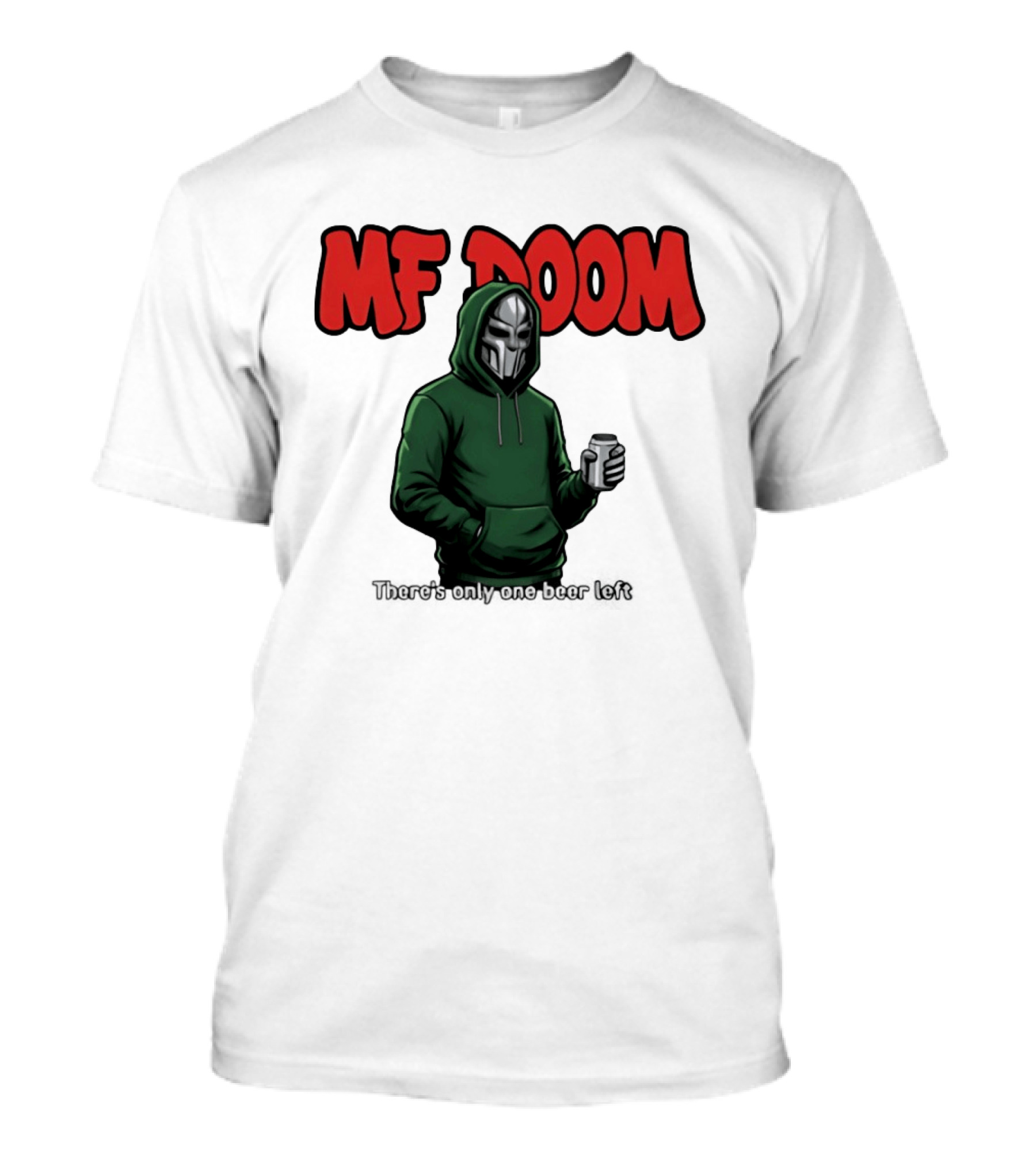 MF DOOM There's Only One Beer Left Masked Rapper With Can T-Shirt
