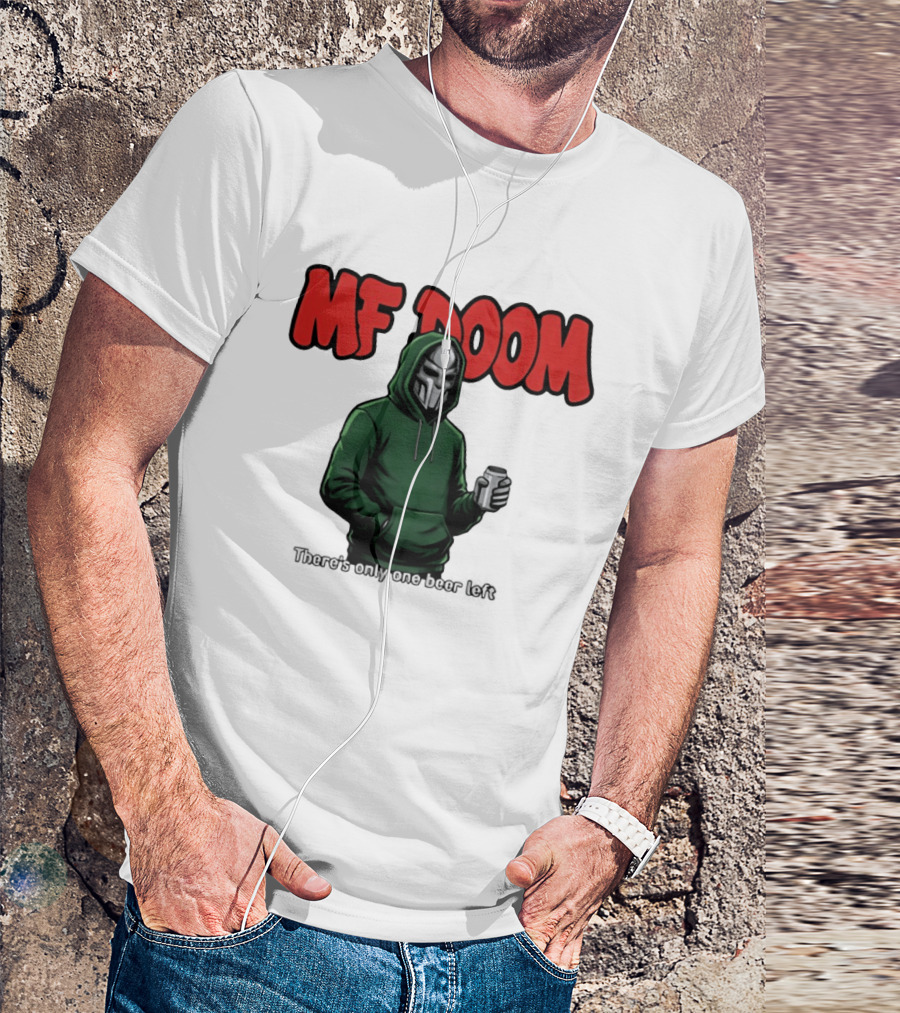 MF DOOM There's Only One Beer Left Masked Rapper With Can T-Shirt