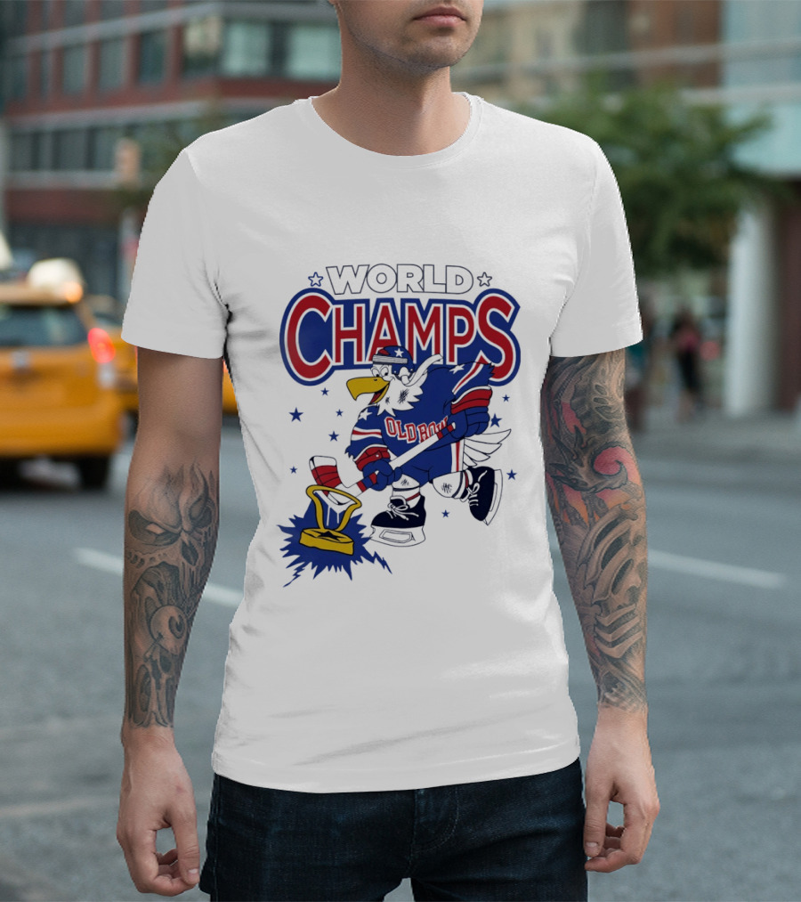 World Champs Old Boy Eagle Hockey Victory T-Shirt