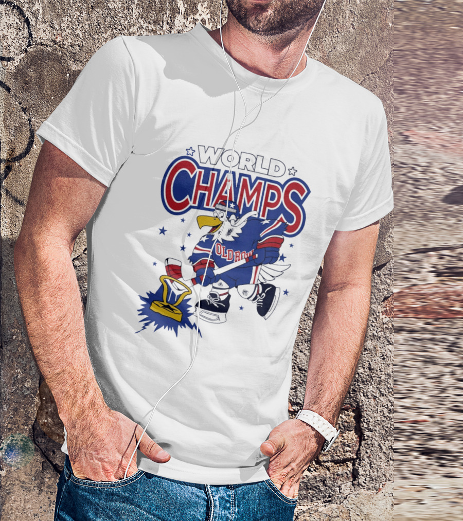 World Champs Old Boy Eagle Hockey Victory T-Shirt