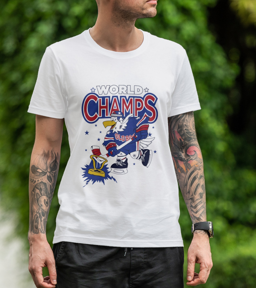 World Champs Old Boy Eagle Hockey Victory T-Shirt