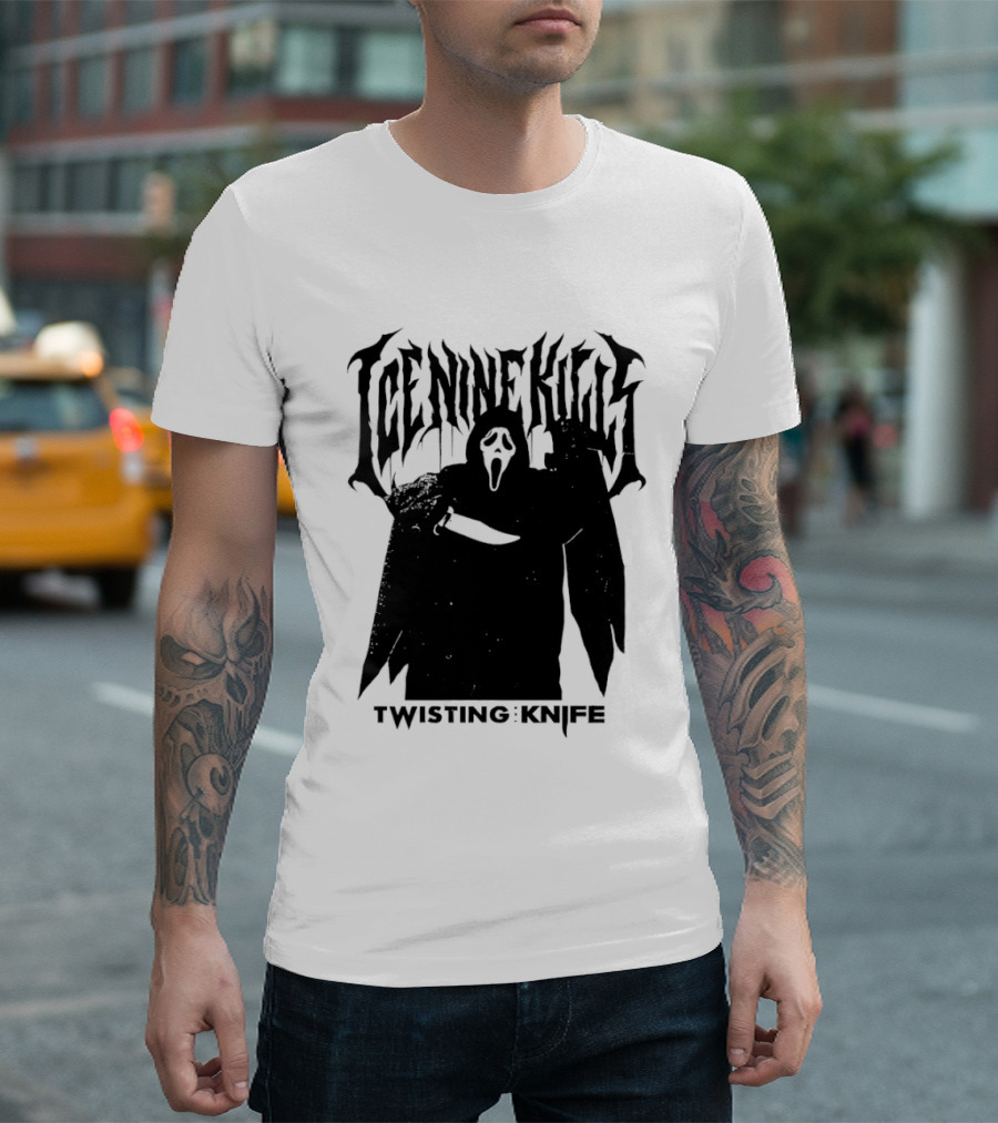 Ice Nine Kills Twisting The Knife Ghost Face Scream 7 Collaboration T-Shirt