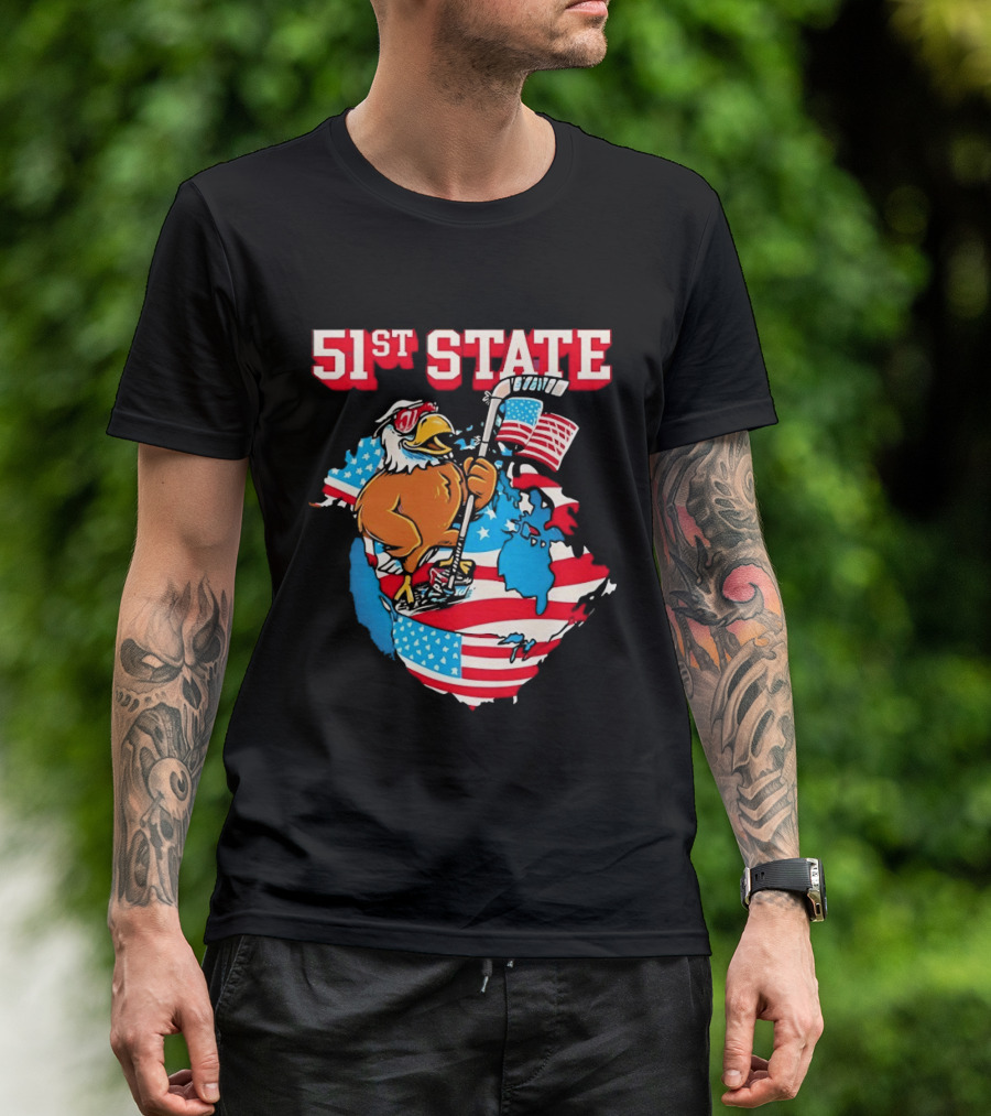 51st State American Eagle Pocket Flag T-Shirt