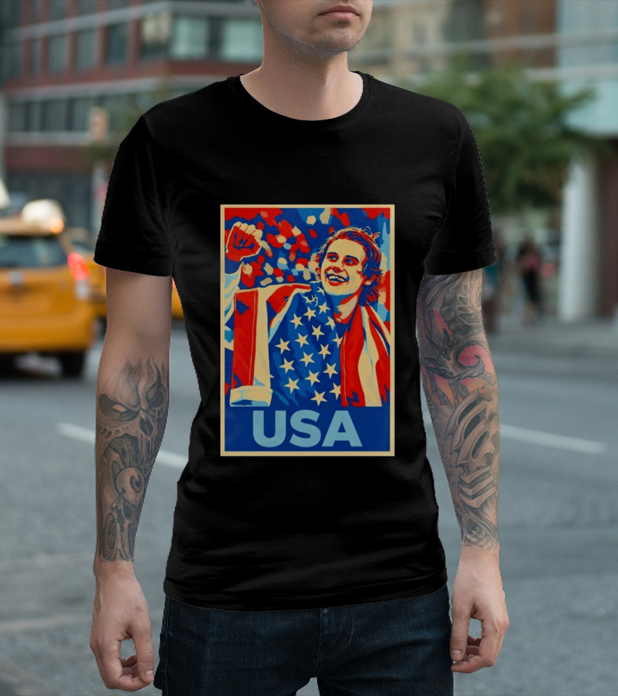 USA Hockey Celebration Jack Hughes Fan Hope Gift Idea T-Shirt